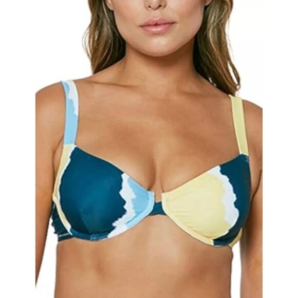 Jessica Simpson Smooth Sailing Underwire Bikini Top M NWT - Picture 1 of 6